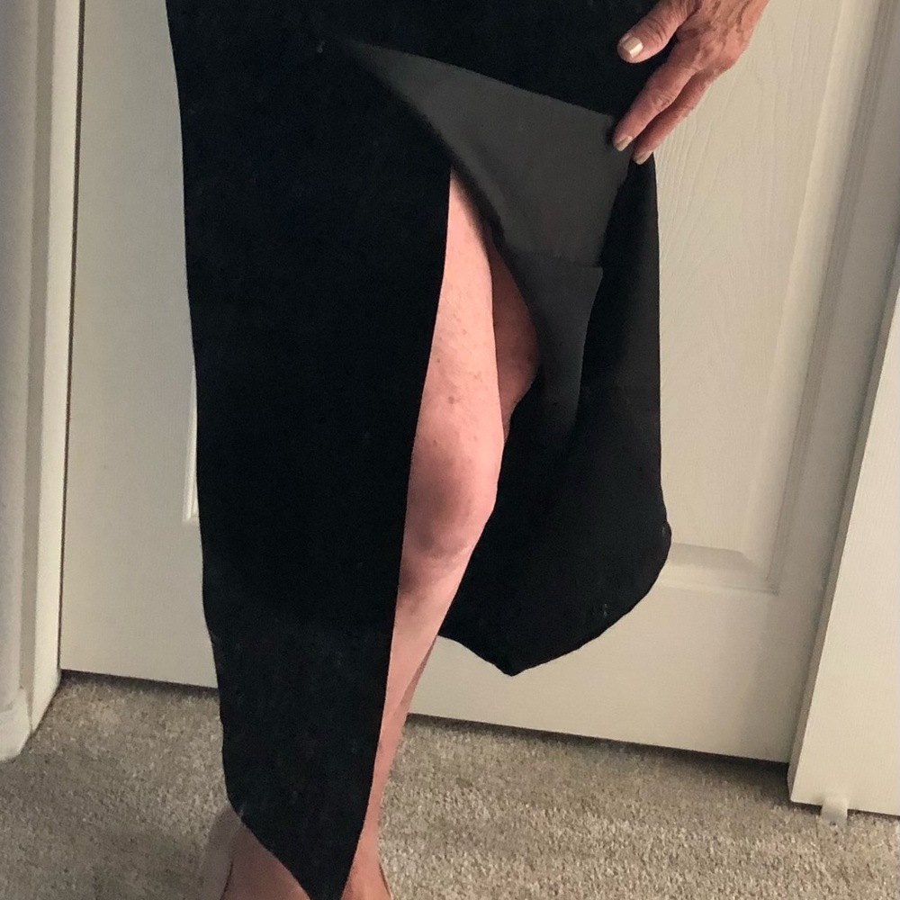 Ann Taylor Velvet Long Maxi Skirt with Slit size 4 - Picture 3 of 5